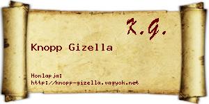 Knopp Gizella névjegykártya