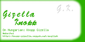 gizella knopp business card